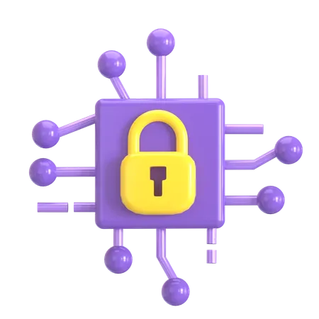 Cyber Security 3 D Illustration Good For Cyber Security Design 3D Icon