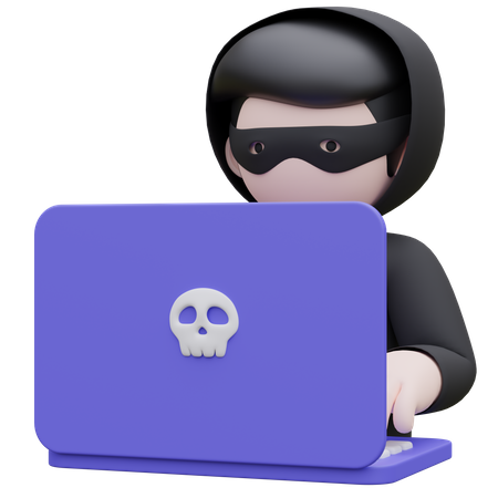 Cyber Security Hacke  3D Icon