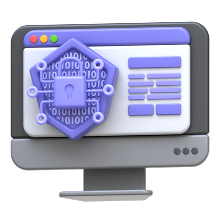 Cyber Security Online Course  3D Icon