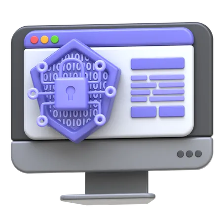 Cyber Security Online Course  3D Icon