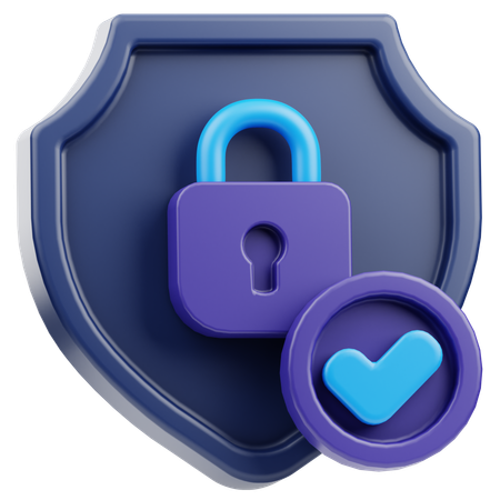 Cyber Security Shield  3D Icon
