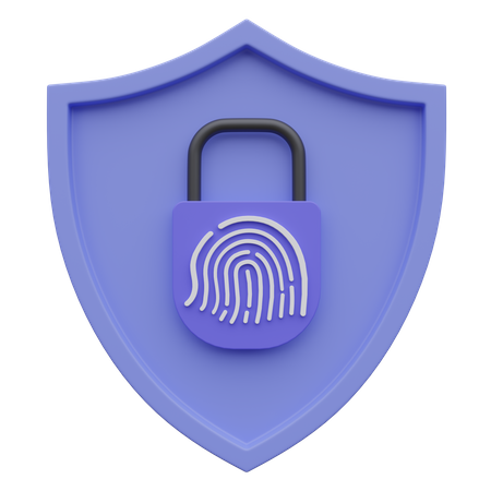 Cyber security,protect shield  3D Icon