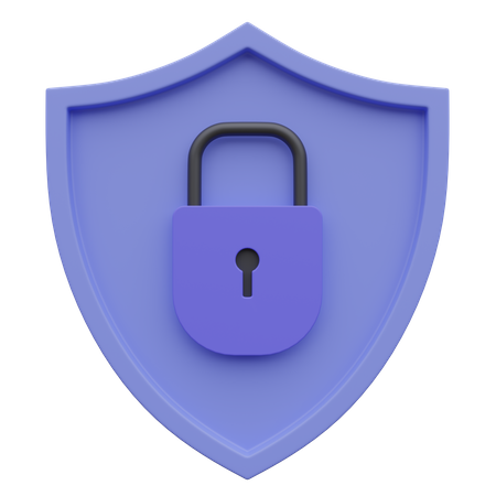 Cyber security,protect shield  3D Icon