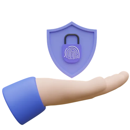 Cyber Security Protect Shield 3 D Icon Illustration 3D Icon