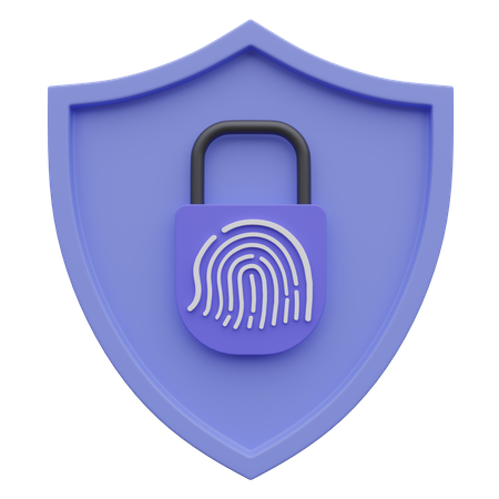 Cyber security,protect shield  3D Icon