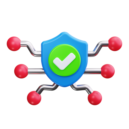 Cybersicherheitsnetzwerk  3D Icon