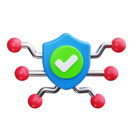 Cybersicherheitsnetzwerk  3D Icon