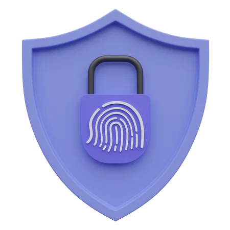 Cybersicherheit, Schutzschild  3D Icon