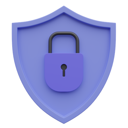 Cybersicherheit, Schutzschild  3D Icon