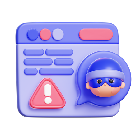 Cyber Theft  3D Icon