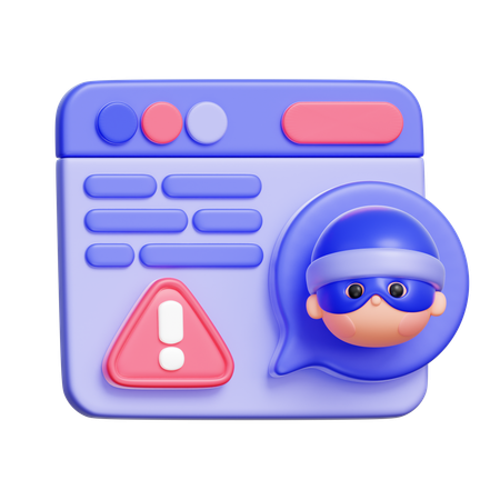 Cyber Theft  3D Icon