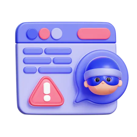 Cyber Theft  3D Icon