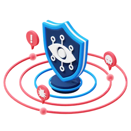 Cyber Threat Intelligence  3D Icon