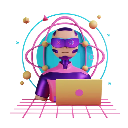 Cyberespace  3D Illustration