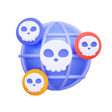 Cybermenace mondiale  3D Icon