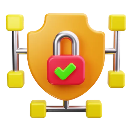 La cyber-sécurité  3D Icon