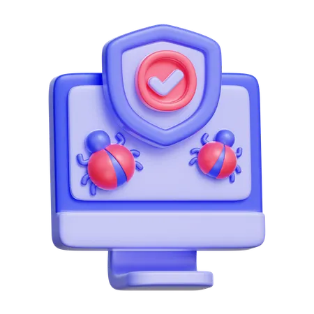Cybersecurity Monitoring  3D Icon