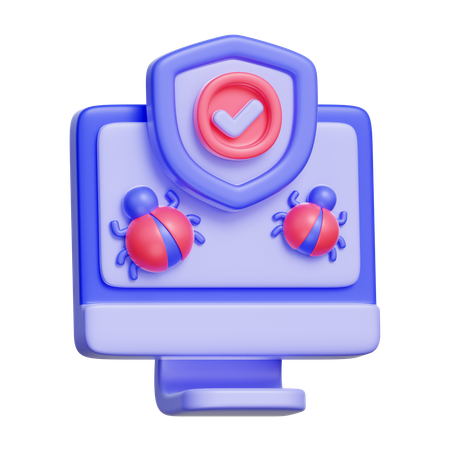 Cybersecurity Monitoring  3D Icon