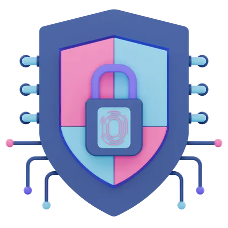 Cybersecurity Shield  3D Icon