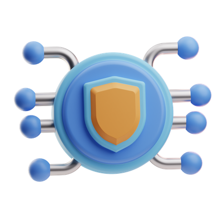 Cybersecurity Shield  3D Icon