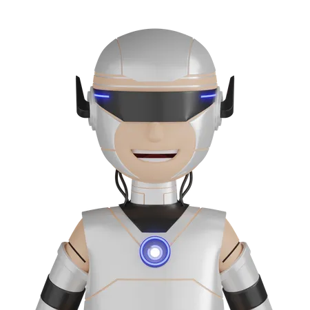 Cyborg Robot Character  3D Icon