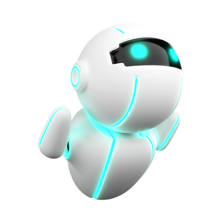 Cyborg volando  3D Icon
