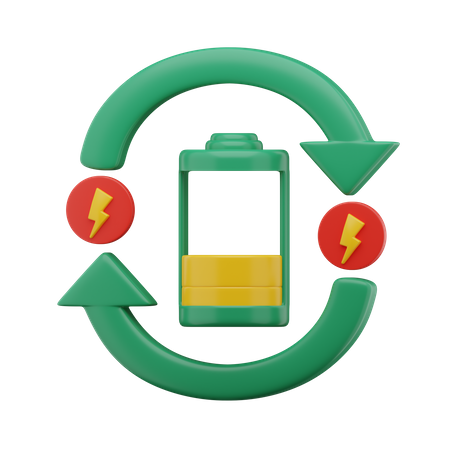 Cycle de batterie  3D Icon