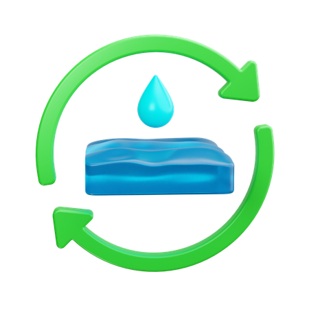 Cycle de l'eau  3D Icon