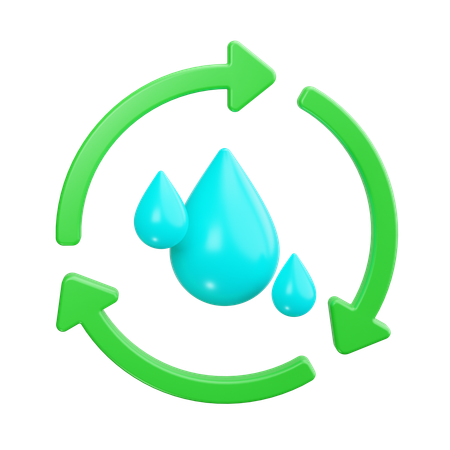 Cycle de l'eau  3D Icon