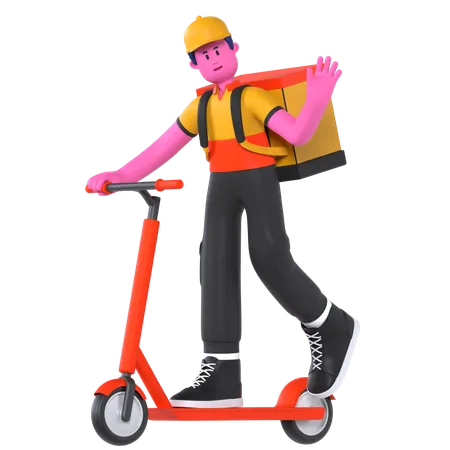 Cycle delivery  3D Illustration