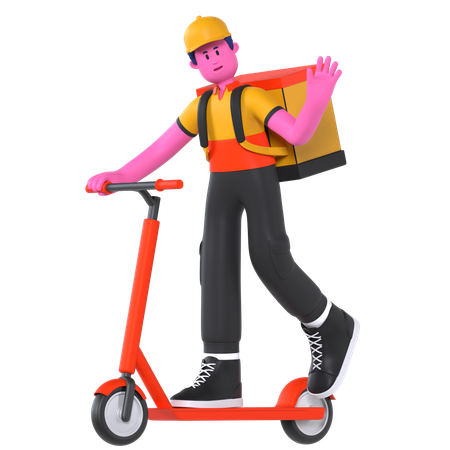 Cycle delivery  3D Illustration