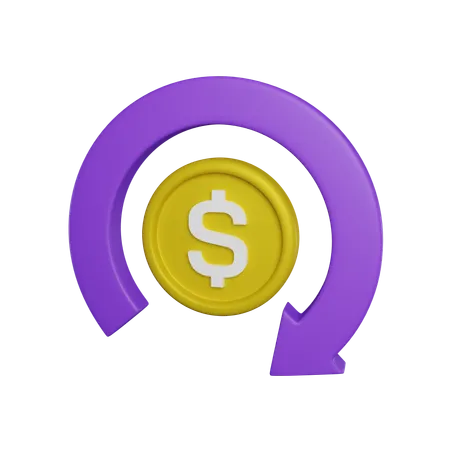 Cycle du dollar  3D Icon