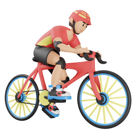 Cycling 3D Illustration