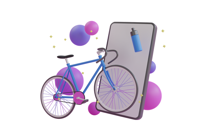 Cycling Application  3D Icon