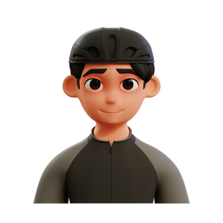 Cycling Player  3D Icon