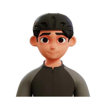 Cycling Player  3D Icon