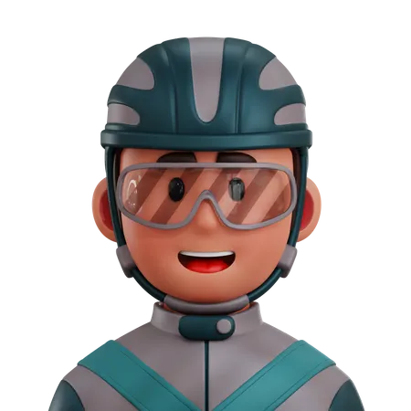 Cycling Player  3D Icon