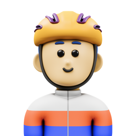 Cyclist Avatar  3D Icon