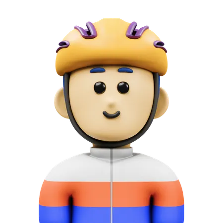 Cyclist Avatar  3D Icon