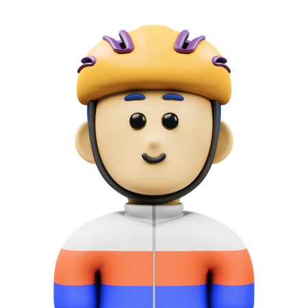 Cyclist Avatar  3D Icon