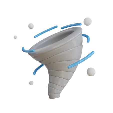 Realistic Tornado Swirl 3 D Illustration Of Tornado Weather Icon 3D Icon