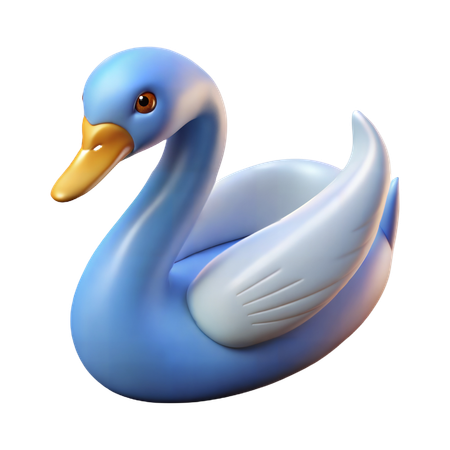 Cygne nageant  3D Icon