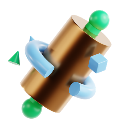 Cylinder Abstract Shape  3D Icon