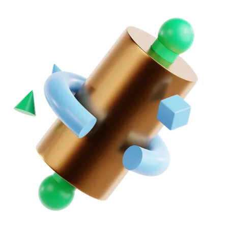 Cylinder Abstract Shape  3D Icon