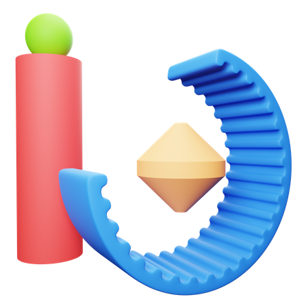 Cylinder and Sphere Abstract shape  3D Icon