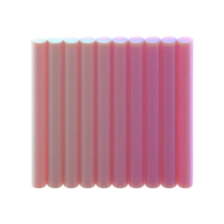 Cylinder Array  3D Icon