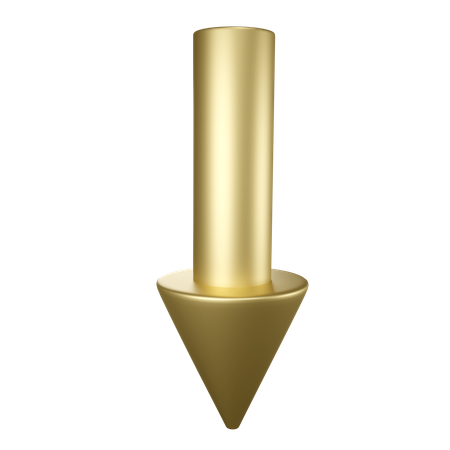 Cylinder Arrow Down  3D Illustration