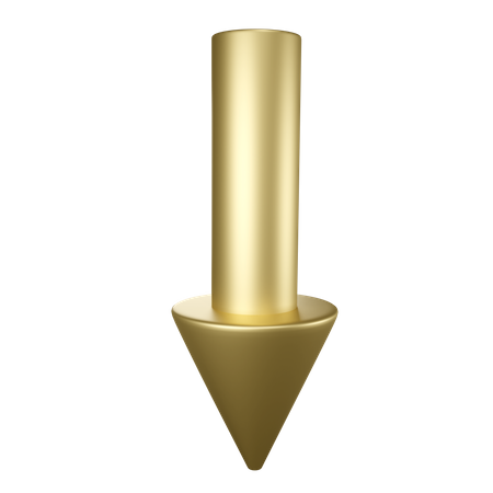 Cylinder Arrow Down 3D Illustration