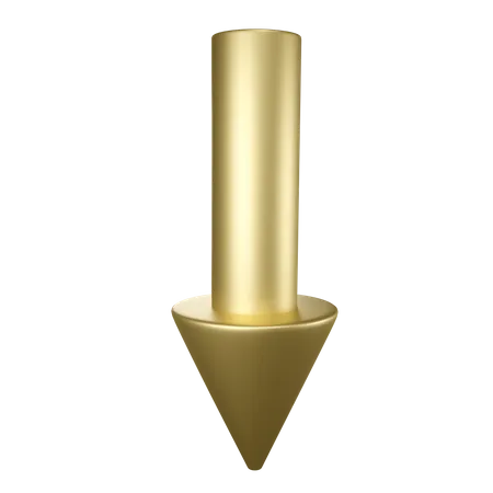 Cylinder Arrow Down  3D Illustration