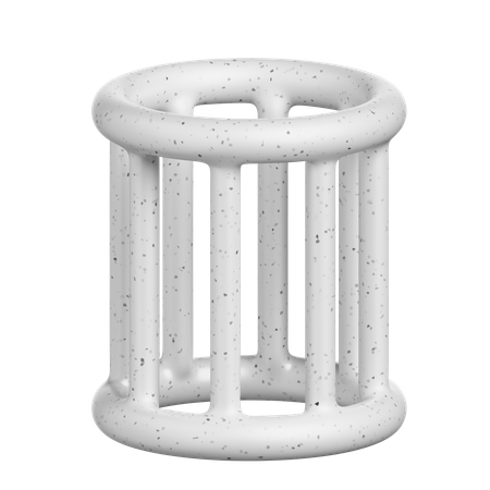 Cylinder Frame Shape  3D Icon